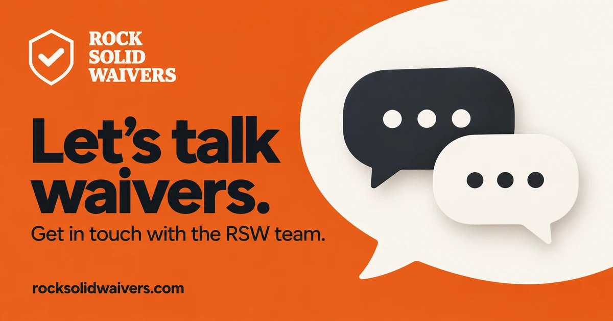 Contact Rock Solid Waivers | Digital Waiver Software Support